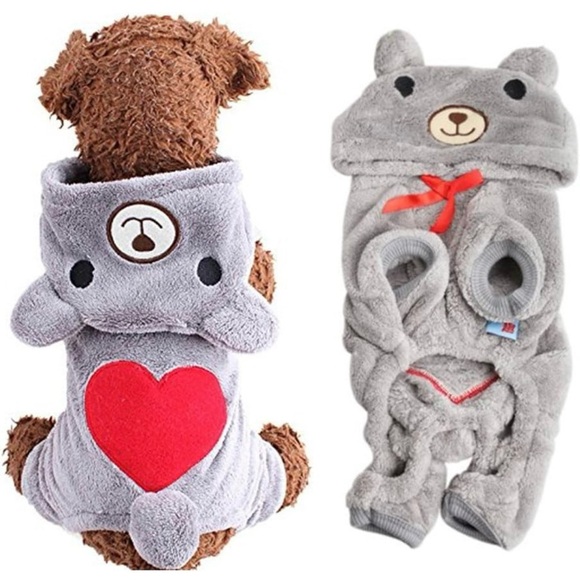 Other - Dog Apparel Cute Bear Costume Jumpsuit Hoodie XS